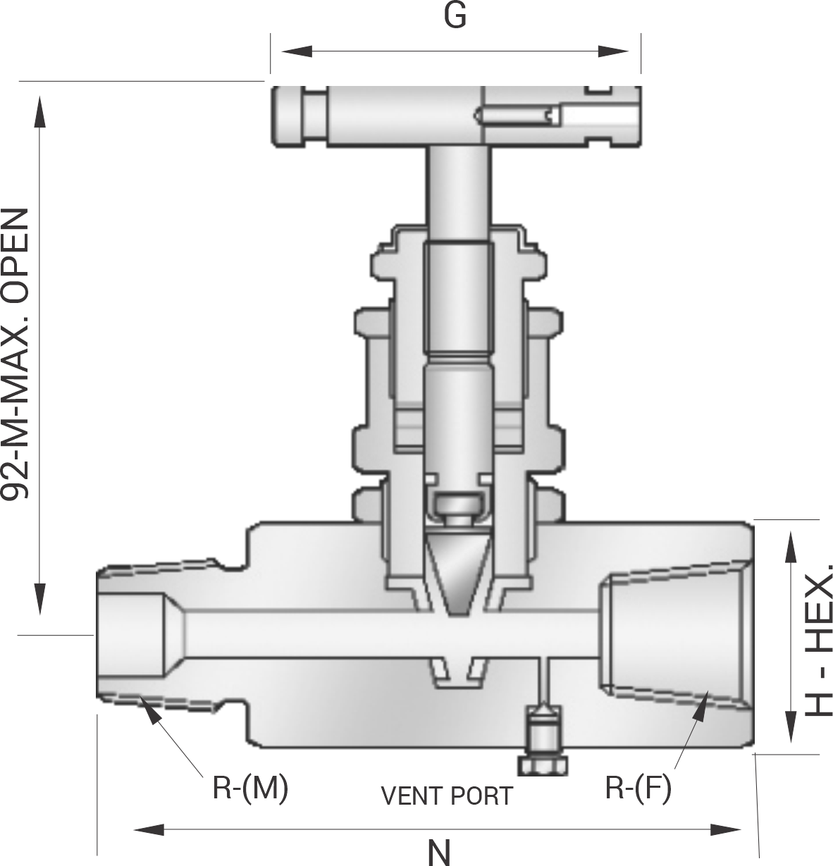 Soft Seat Block & Bleed Valve (Male x Female)